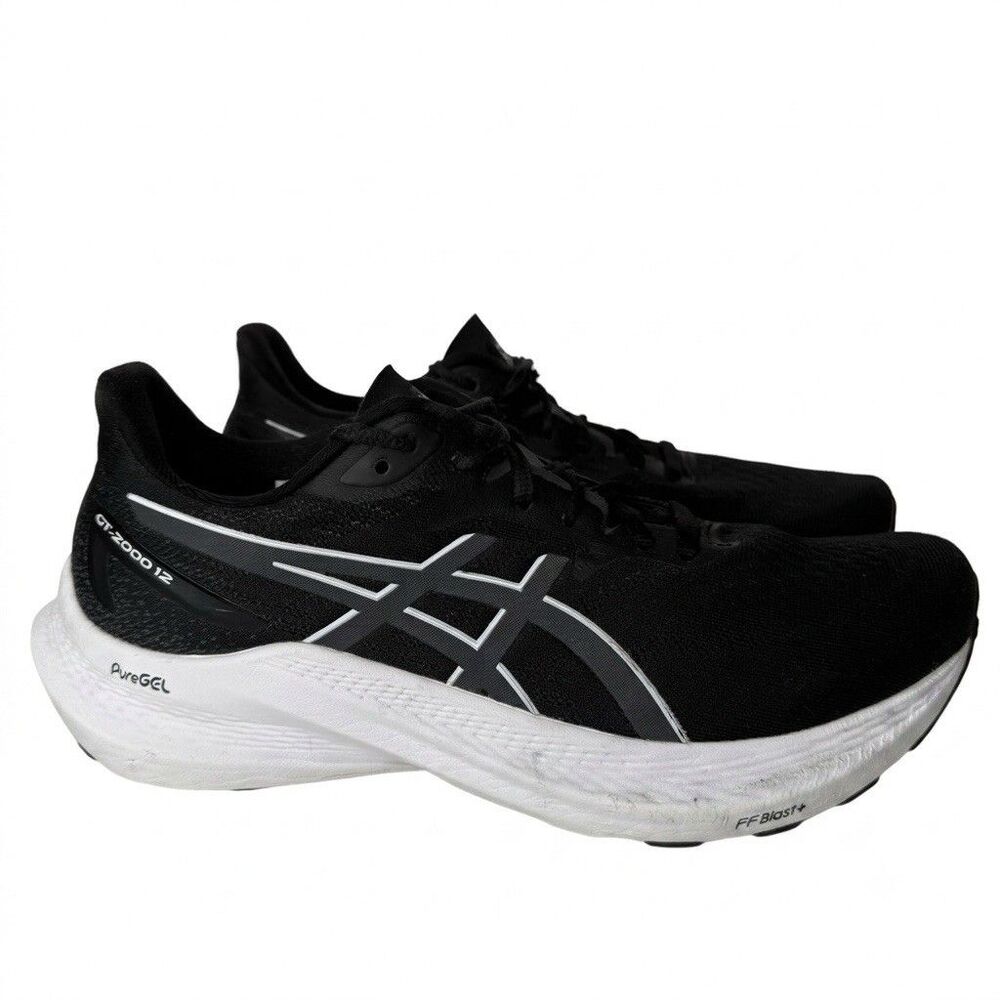 Asics GT-2000 12 Shoes Womens 8.5 Black Running Athletic Cushioned Sneakers